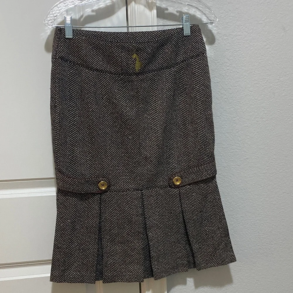 Baby Phat Elegant‎ Brown Herringbone Skirt